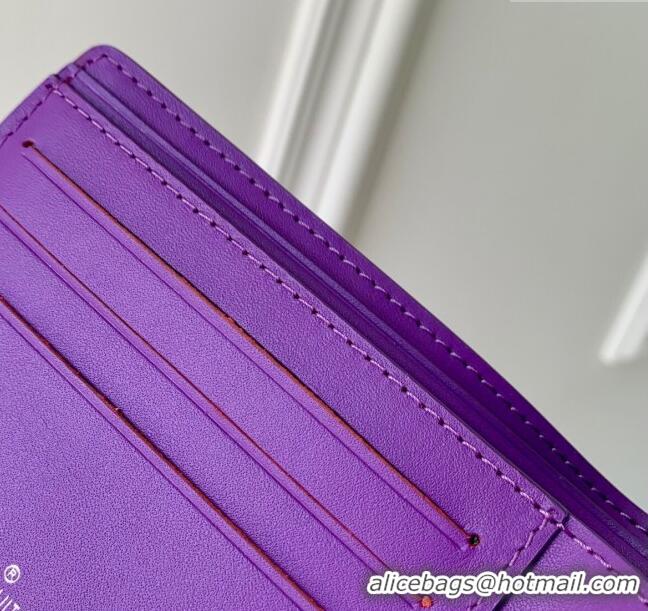 Trendy Design Louis Vuitton Monogram Leather Multiple Wallet M69037 Purple 2024