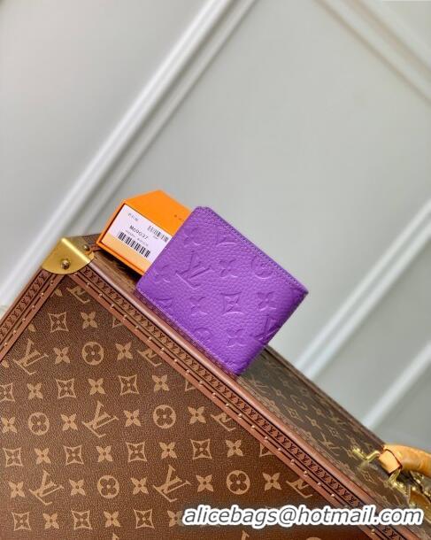 Trendy Design Louis Vuitton Monogram Leather Multiple Wallet M69037 Purple 2024