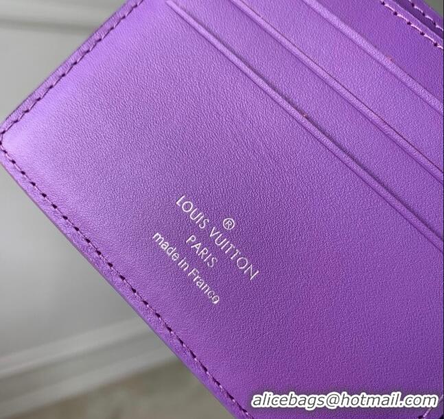 Trendy Design Louis Vuitton Monogram Leather Multiple Wallet M69037 Purple 2024