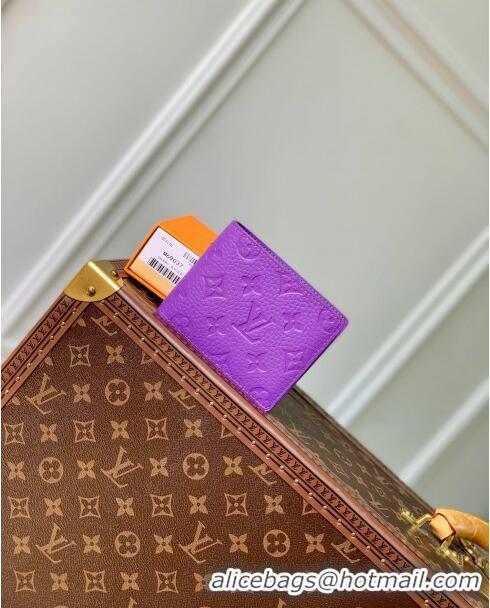 Trendy Design Louis Vuitton Monogram Leather Multiple Wallet M69037 Purple 2024