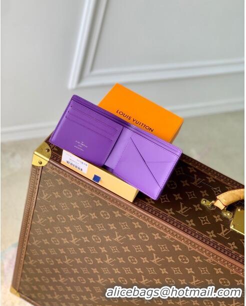 Trendy Design Louis Vuitton Monogram Leather Multiple Wallet M69037 Purple 2024