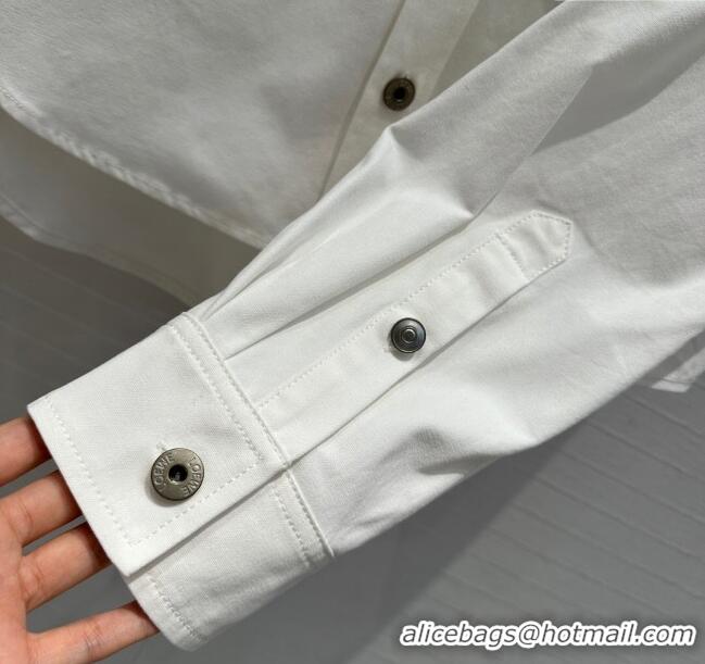 ​Super Quality Loewe Denim Shirt L7903 White 2024