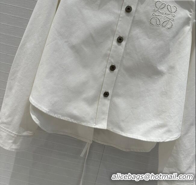 ​Super Quality Loewe Denim Shirt L7903 White 2024