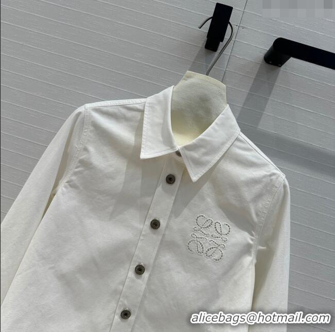 ​Super Quality Loewe Denim Shirt L7903 White 2024