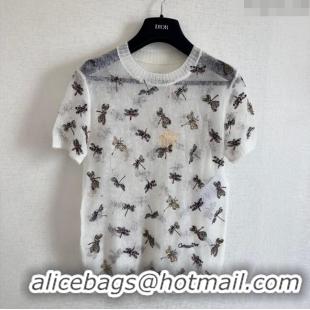 ​Low Price Dior Dragonfly Short-sleeved Sweater D7909 2024