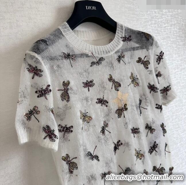 ​Low Price Dior Dragonfly Short-sleeved Sweater D7909 2024