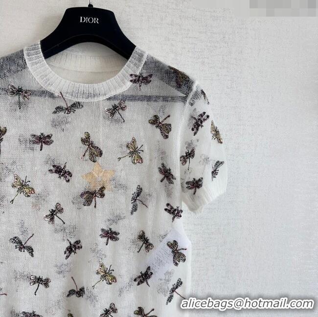 ​Low Price Dior Dragonfly Short-sleeved Sweater D7909 2024