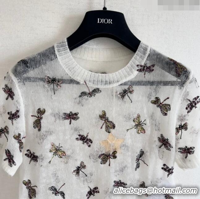 ​Low Price Dior Dragonfly Short-sleeved Sweater D7909 2024