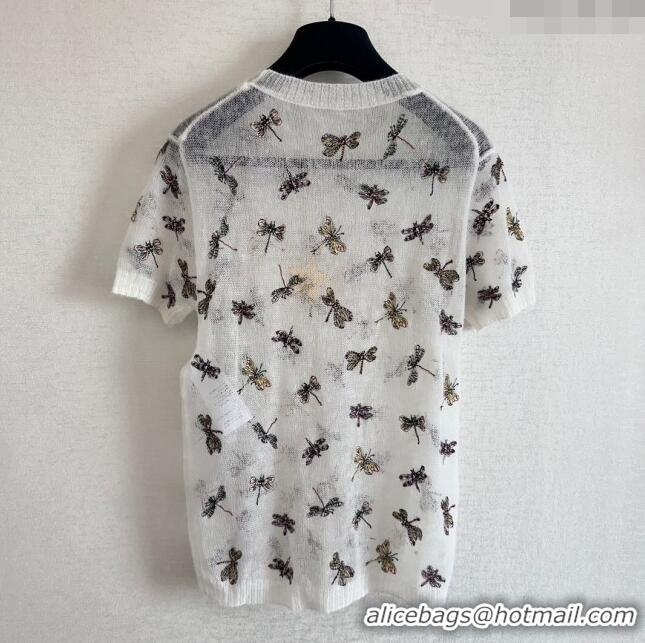 ​Low Price Dior Dragonfly Short-sleeved Sweater D7909 2024