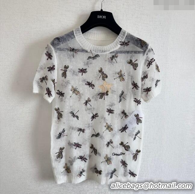 ​Low Price Dior Dragonfly Short-sleeved Sweater D7909 2024