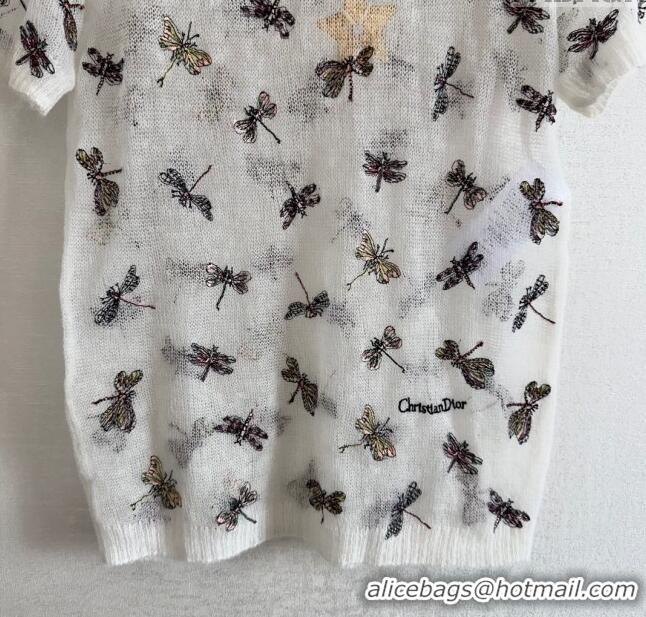 ​Low Price Dior Dragonfly Short-sleeved Sweater D7909 2024