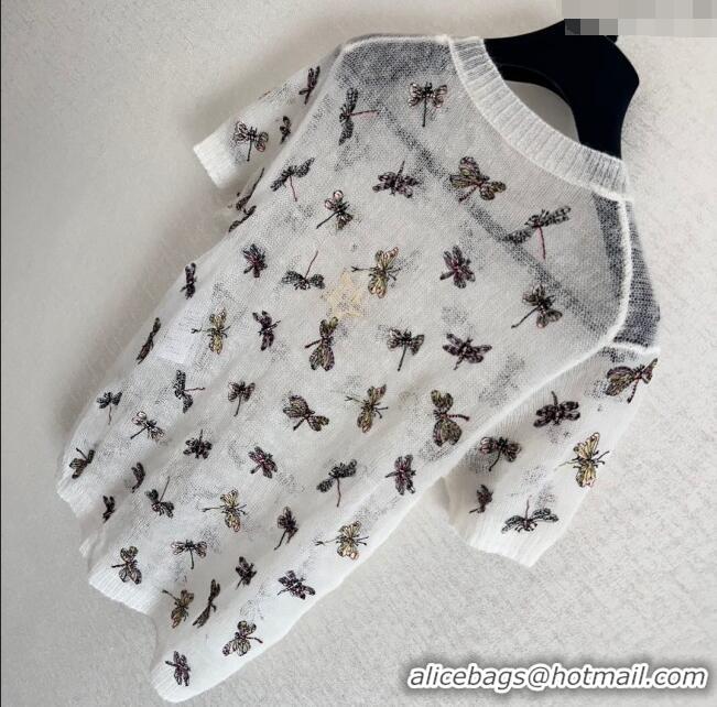 ​Low Price Dior Dragonfly Short-sleeved Sweater D7909 2024