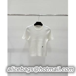 Buy Inexpensive Dior Knit T-shirt D7917 White 2024