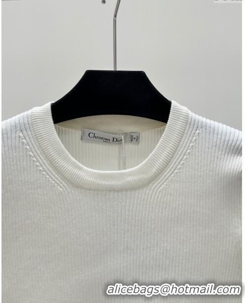 Buy Inexpensive Dior Knit T-shirt D7917 White 2024