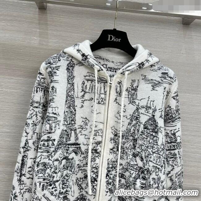 Free Shipping Design Dior Cashmere Zipped Jacket D7930 2024