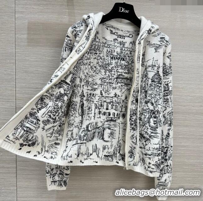 Free Shipping Design Dior Cashmere Zipped Jacket D7930 2024