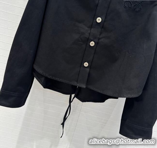 Most Popular Loewe Denim Shirt L7905 Black 2024