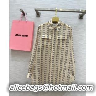 Reasonable Price Miu Miu Sun Protective Shirt M7910 Beige 2024