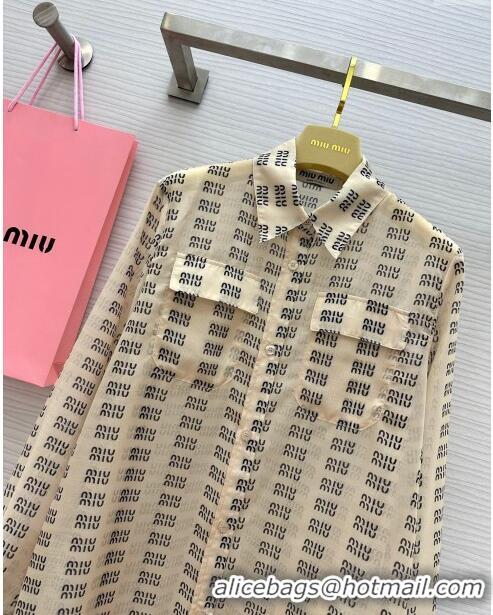 Reasonable Price Miu Miu Sun Protective Shirt M7910 Beige 2024