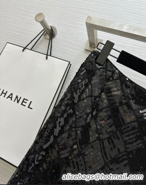 Luxury Discount Chanel Sequins Skirt CH7914 Black 2024