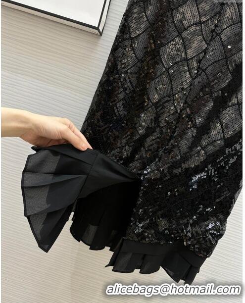 Luxury Discount Chanel Sequins Skirt CH7914 Black 2024