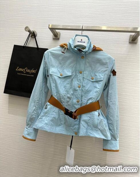 Buy Fashionable Moncler Sun Protective Jacket M7916 Blue 2024