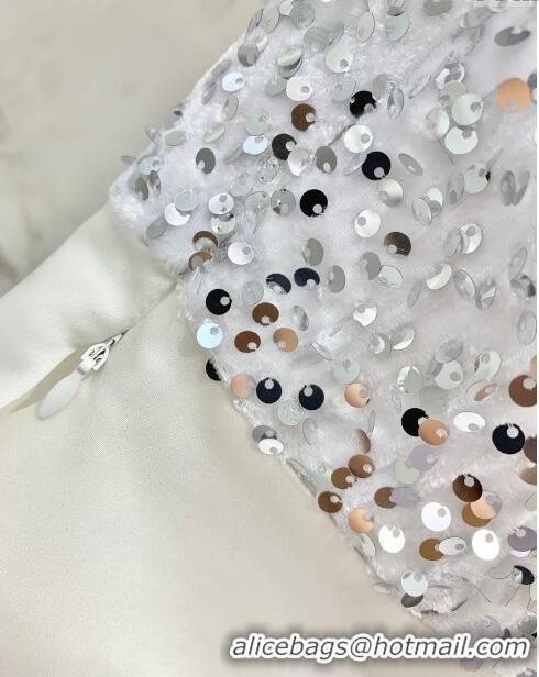 Best Price Saint Laurent Sequins Top S7922 White 2024