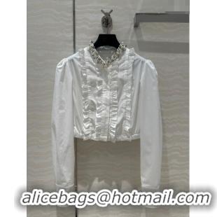 Buy Cheapest Miu Miu Short Shirt M7927 White 2024