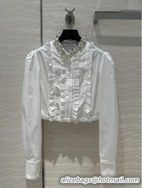 Buy Cheapest Miu Miu Short Shirt M7927 White 2024