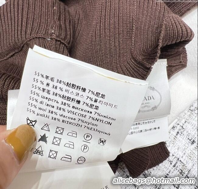 ​Good Looking Prada Knit Top and Pants P71003 Chocolate 2024