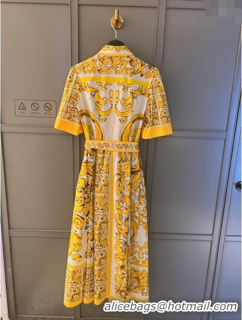 ​Best Grade Dolce & Gabbana Cotton Dress M71005 Yellow 2024