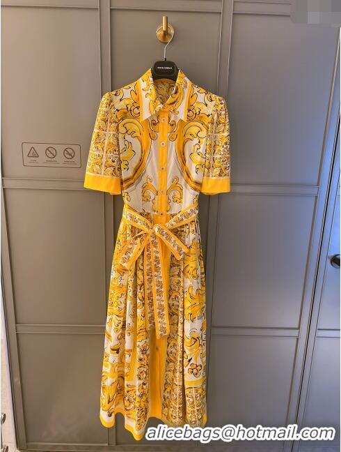 ​Best Grade Dolce & Gabbana Cotton Dress M71005 Yellow 2024