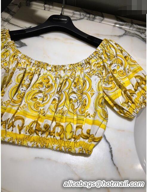 Good Taste Dolce & Gabbana Cotton Top DG71006 Yellow 2024