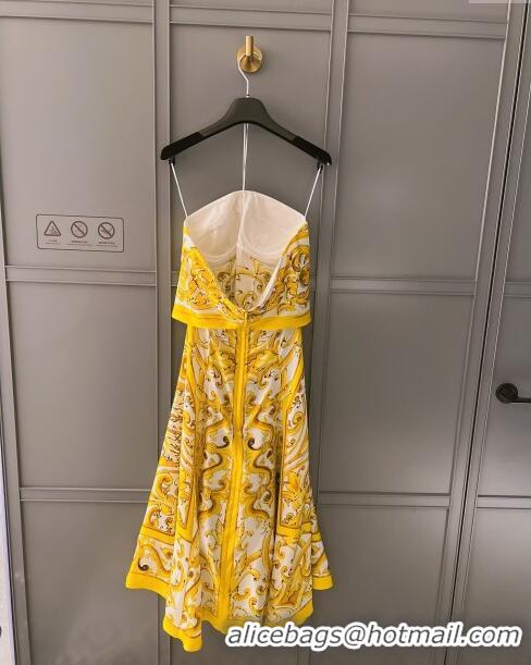 ​Buy Discount Dolce & Gabbana Dress DG71008 Yellow 2024