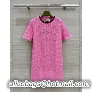 Grade Quality Gucci Knit Dress G71011 Pink 2024