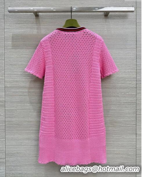 Grade Quality Gucci Knit Dress G71011 Pink 2024