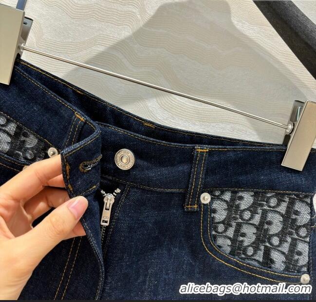 New Stylish Dior Denim Shorts D71015 Blue 2024