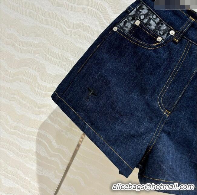 New Stylish Dior Denim Shorts D71015 Blue 2024