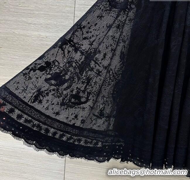 Modern Classic Dior Lace Skirt Z71205 Black 2024