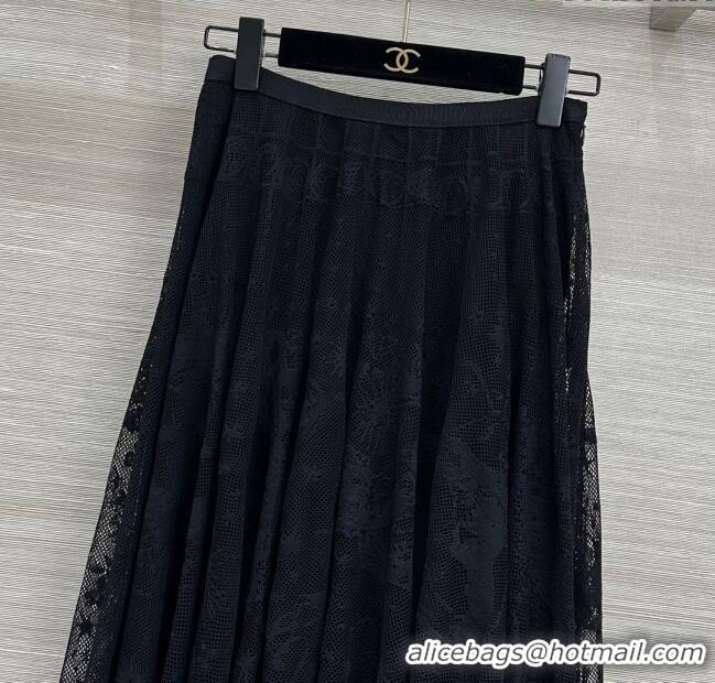 Modern Classic Dior Lace Skirt Z71205 Black 2024