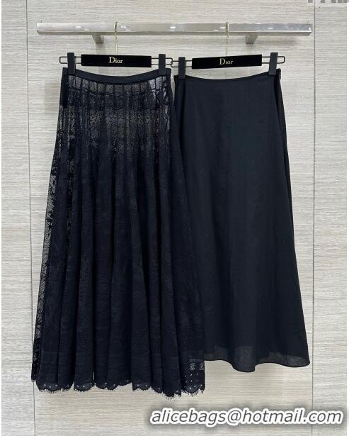 Modern Classic Dior Lace Skirt Z71205 Black 2024