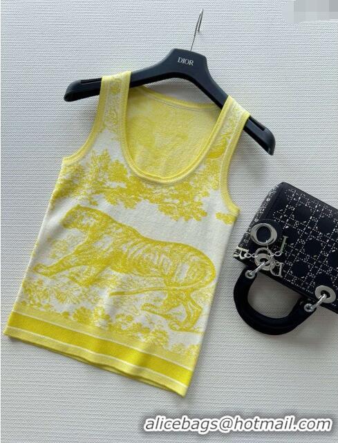 ​New Design Dior Cashmere Vest and Shorts D71208 Yellow 2024