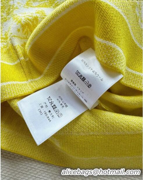 ​New Design Dior Cashmere Vest and Shorts D71208 Yellow 2024