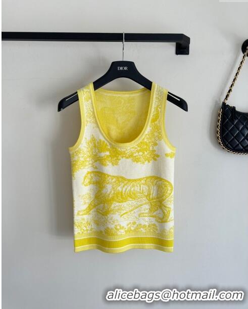 ​New Design Dior Cashmere Vest and Shorts D71208 Yellow 2024