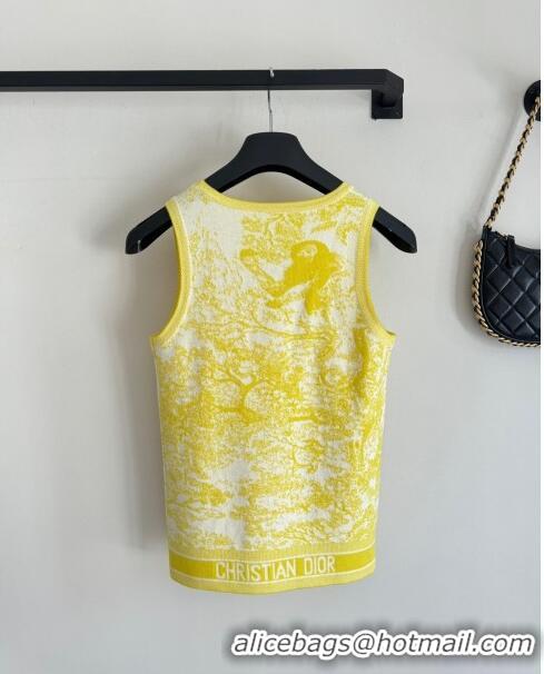 ​New Design Dior Cashmere Vest and Shorts D71208 Yellow 2024