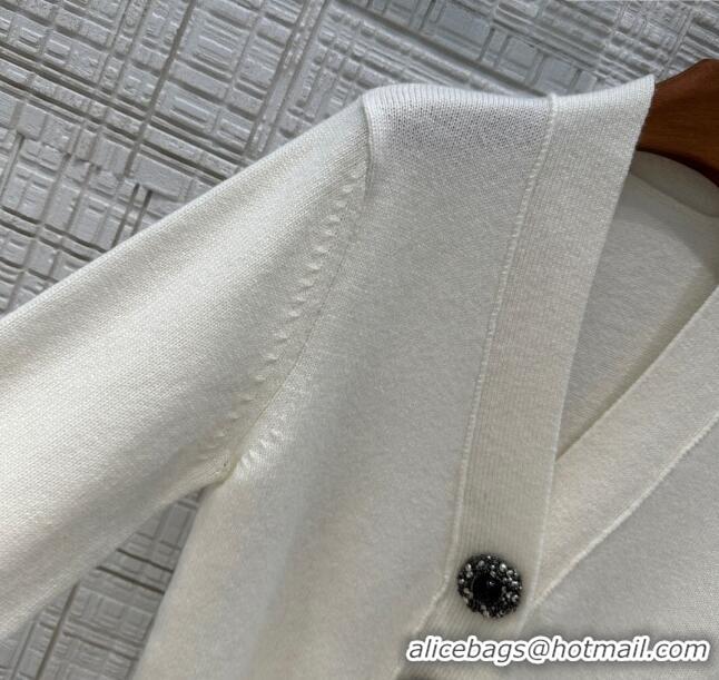 Luxury Classic Louis Vuitton Cashmere Cardigan LV71017 Beige 2024