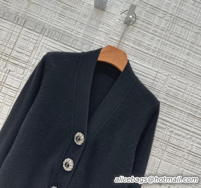 Buy New Cheap Louis Vuitton Cashmere Cardigan LV71018 Black 2024