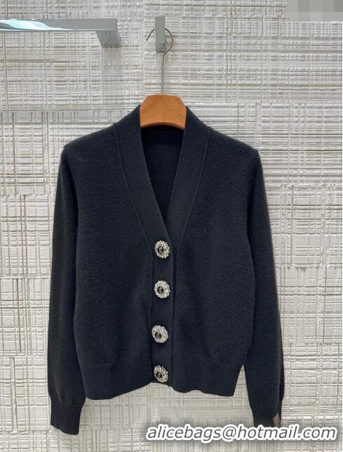 Buy New Cheap Louis Vuitton Cashmere Cardigan LV71018 Black 2024