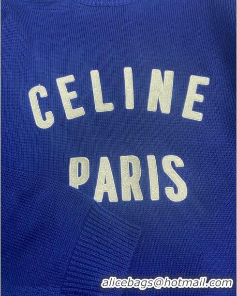 Inexpensive Celine Cashmere & Wool Sweater C71025 Blue 2024