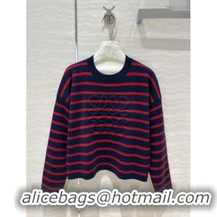 Spot Bulk Loewe Wool Sweater L71026 Blue/Red 2024